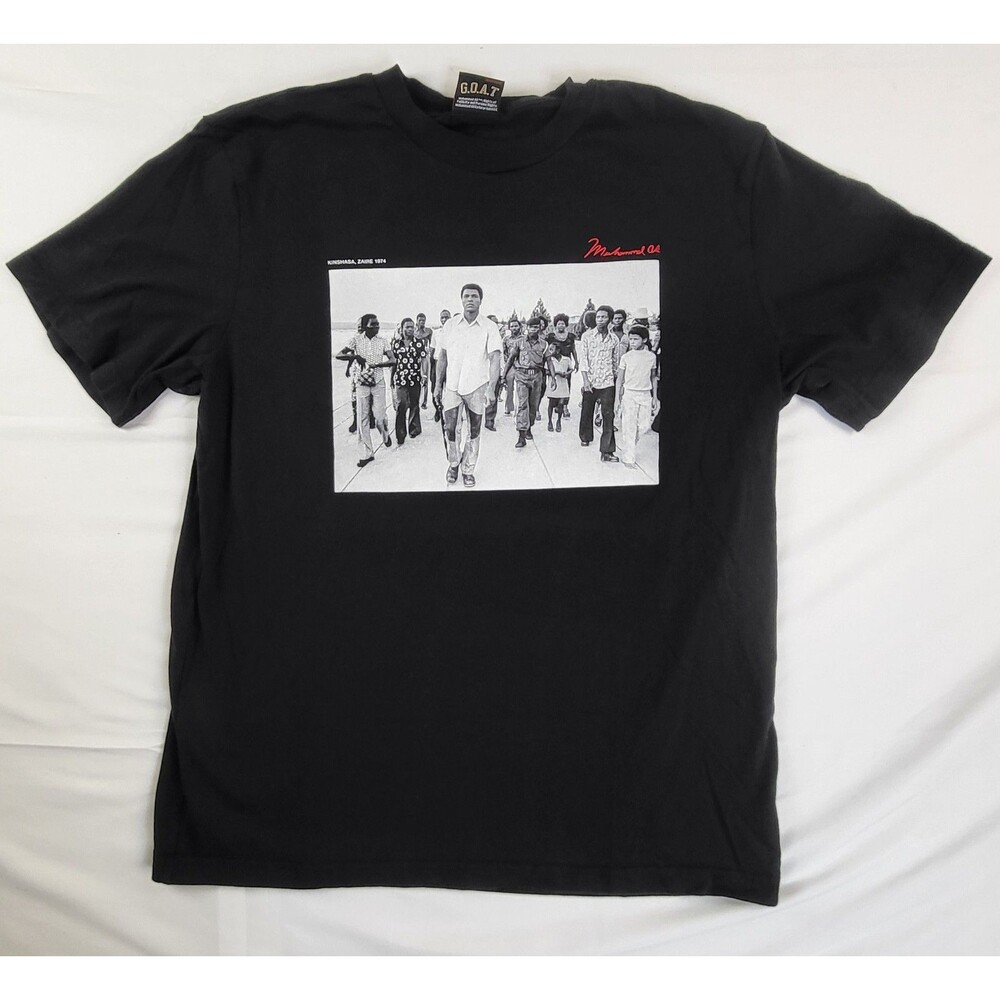 Muhammad Ali x Shoe Palace Mens LG Black Shirt Photo The Peoples Champ T Shirt